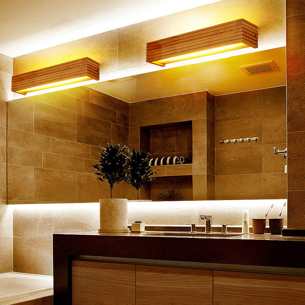 Wood Rustic LED Bathroom Vanity Wall Lighting