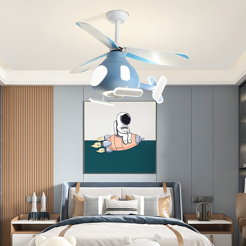 Helicopter Creative Ceiling Fans with LED Lights -Homdiy