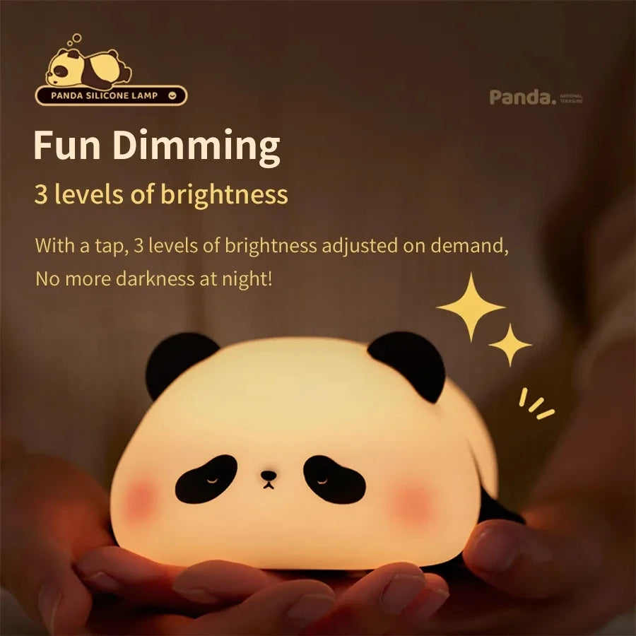 Kawaii Panda Led Silicone Night Light Lamp -Homdiy