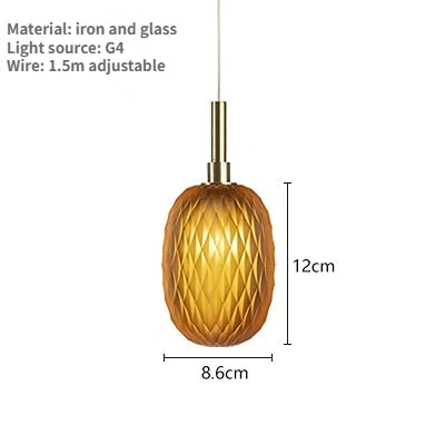 Geometric Stained Glass Ball Pendant Light -Homdiy