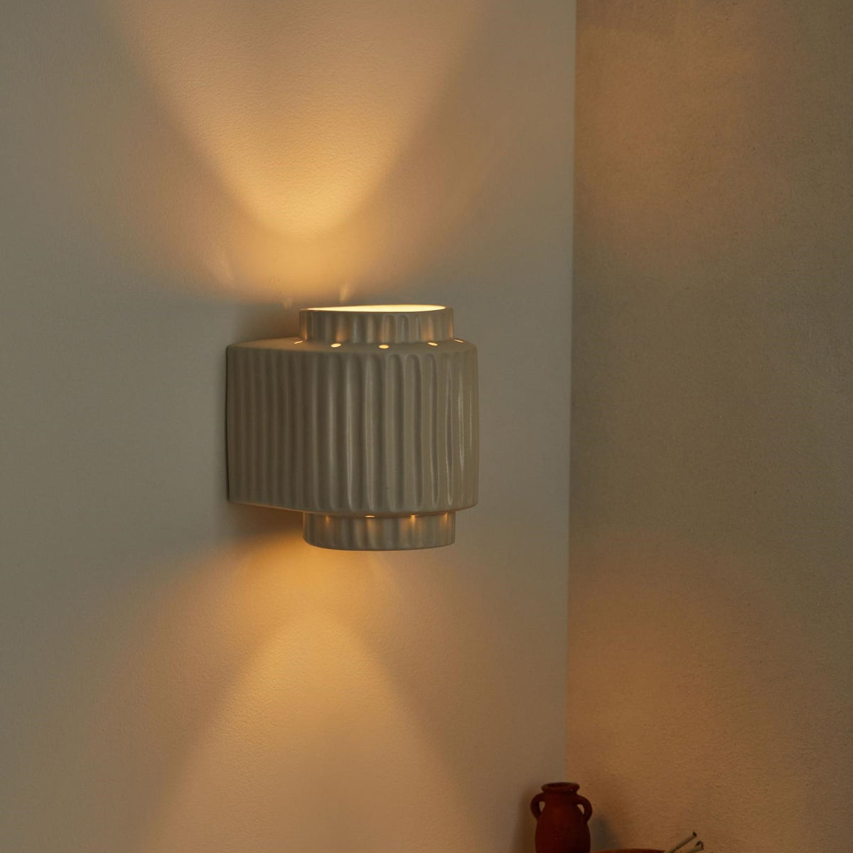 Minimalist Bedside Semi Flush Mount Wall Lamp Cream Style Wall Lighting -Homdiy
