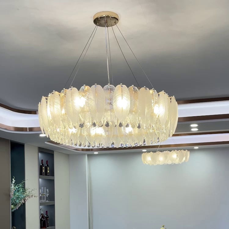Luxury Crystal Round Chandelier for Dinging Room -Homdiy