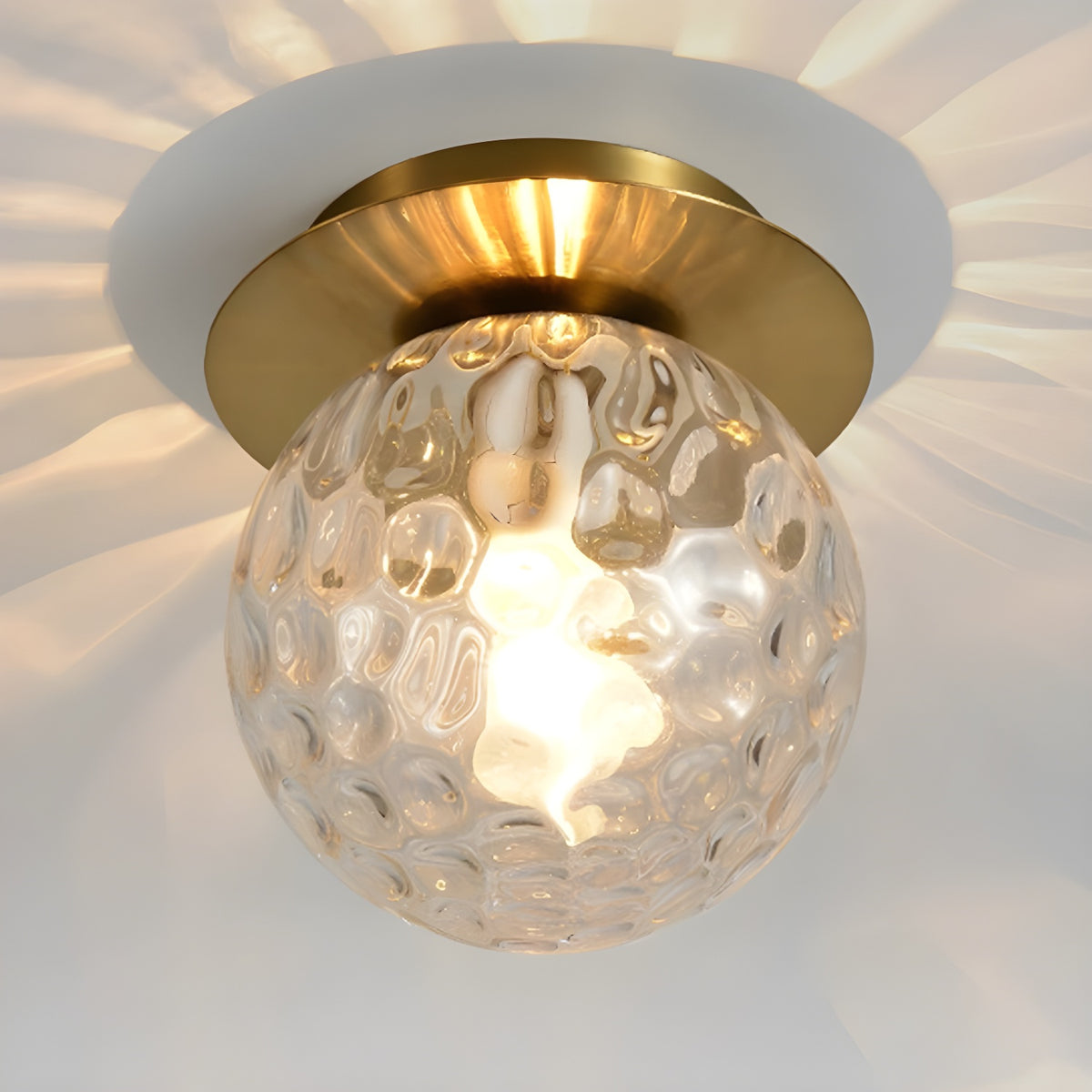 Small Glass Ceiling Light Fixture for Corridor -Homdiy