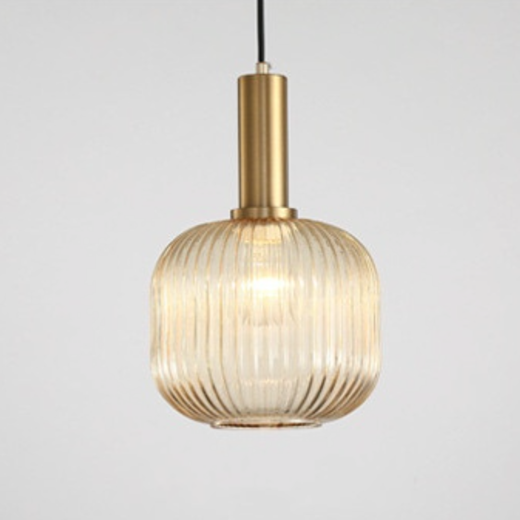 Retro Lantern Shape Stained Glass Pendant Light -Homdiy
