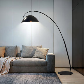 Modern Arc Floor Lamp with Metal Shade -Homdiy