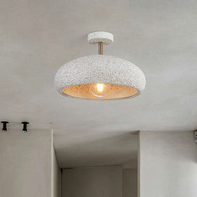 Nordic Stone Style Semi-Flush Ceiling Light -Homdiy