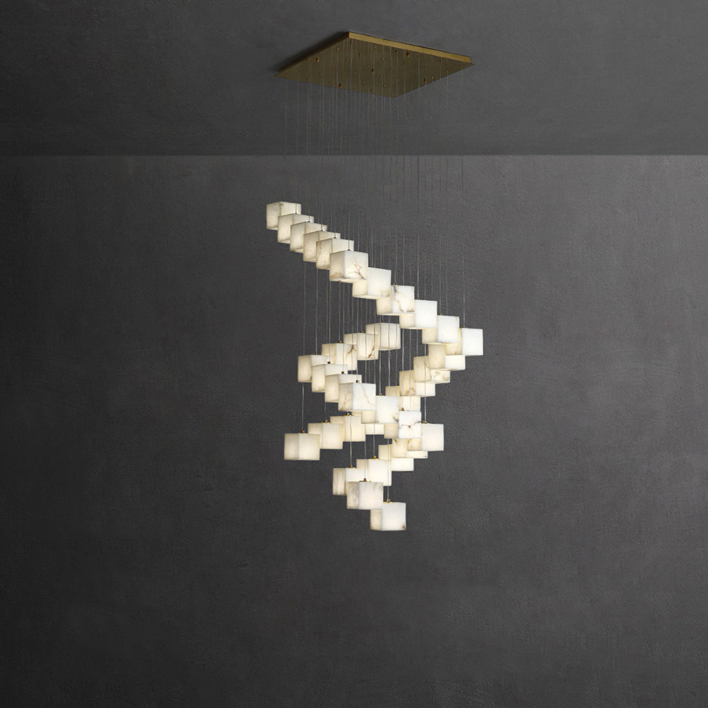 Multiple Boxes Artistic Geometric Shape Modern Elegant Hanging Light Fixture -Homdiy