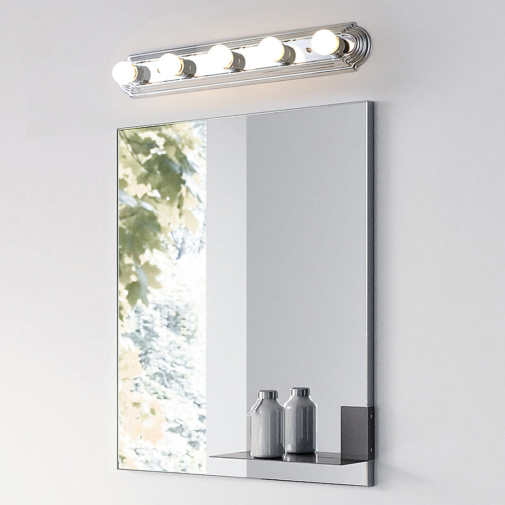 Nordic Metal Silver Bathroom Vanity Lighting