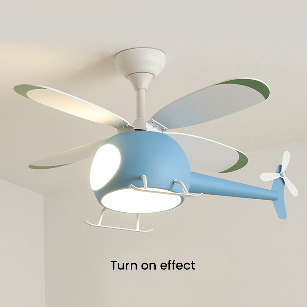 Creative Cartoon Airplane Ceiling Fans with LED Lights