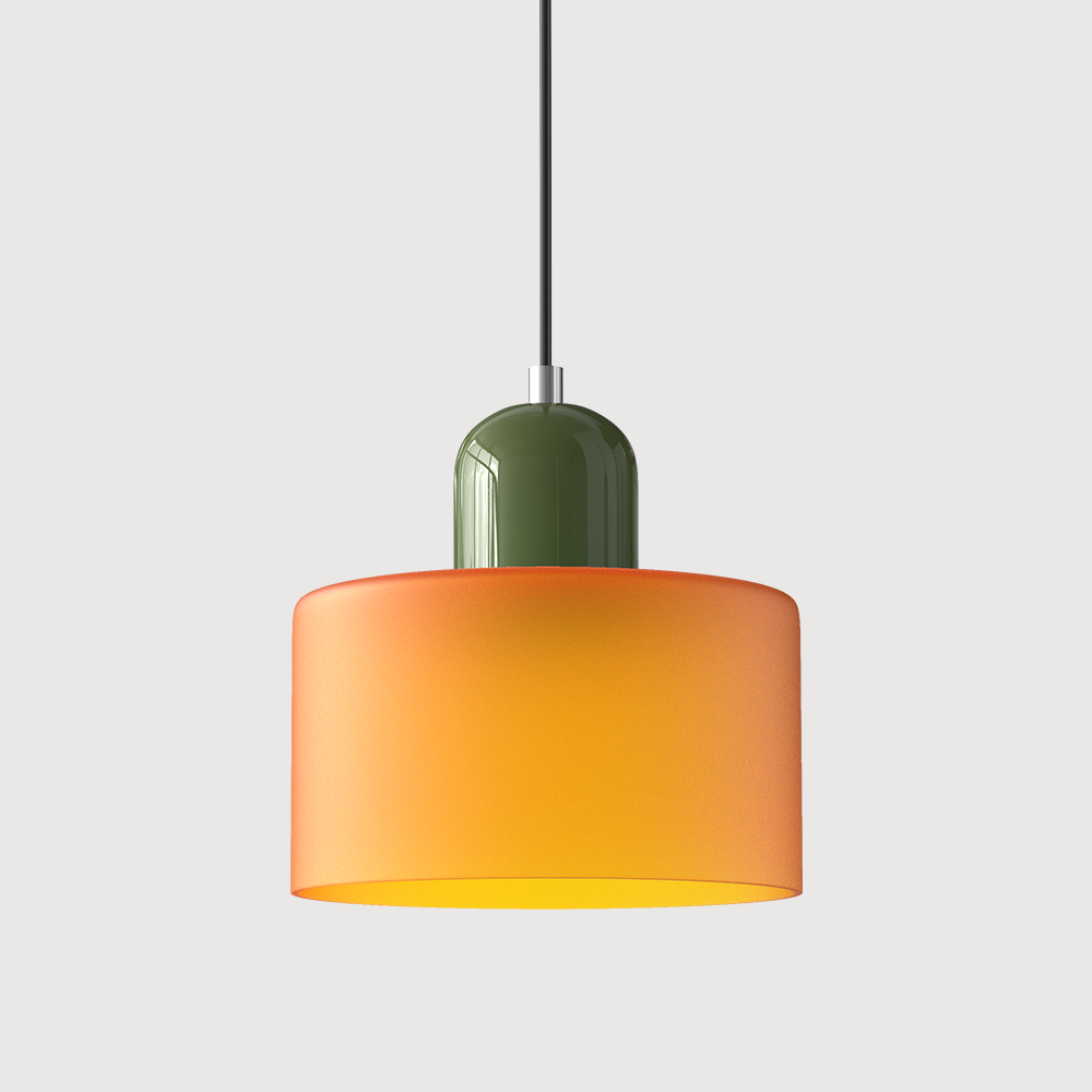 Small Stained Glass Bauhaus Pendant Light -Homdiy