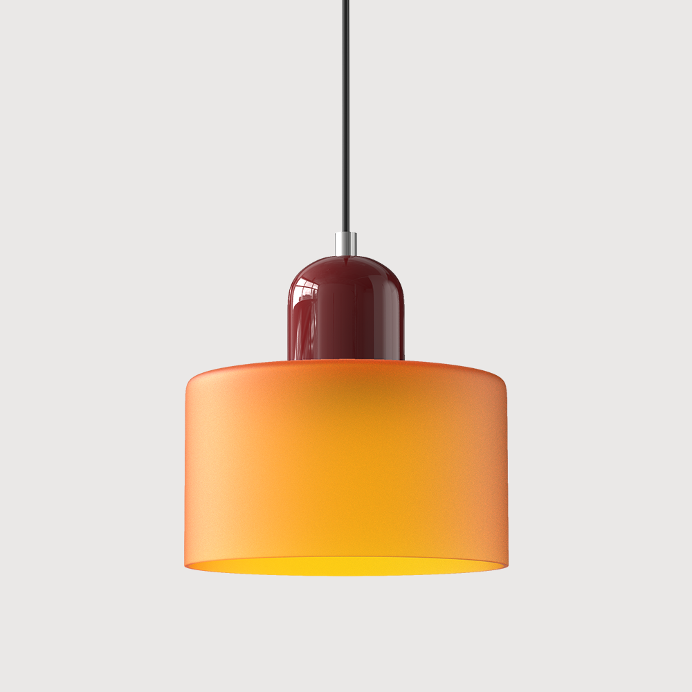 Bauhaus Small Orange Glass Pendant Light -Homdiy
