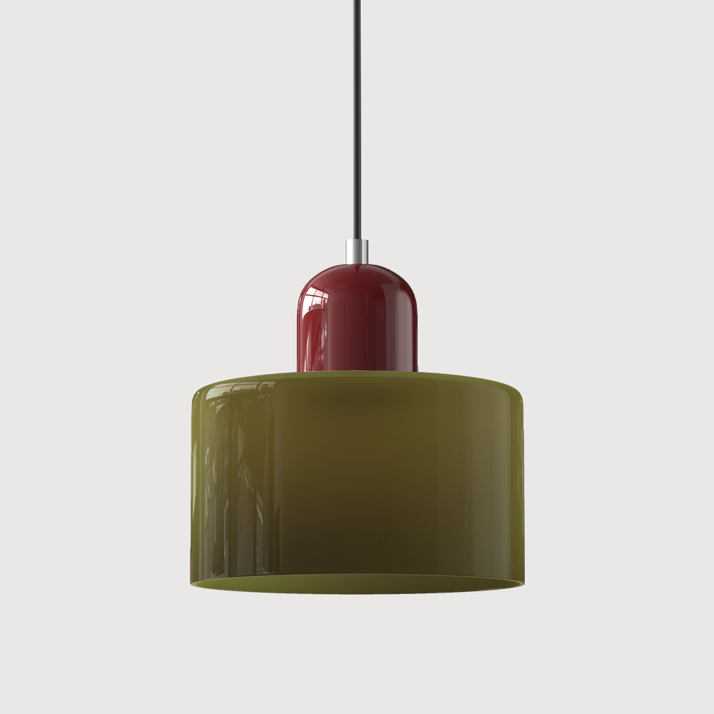 Modern Small Green Bauhaus Glass Pendant Light -Homdiy