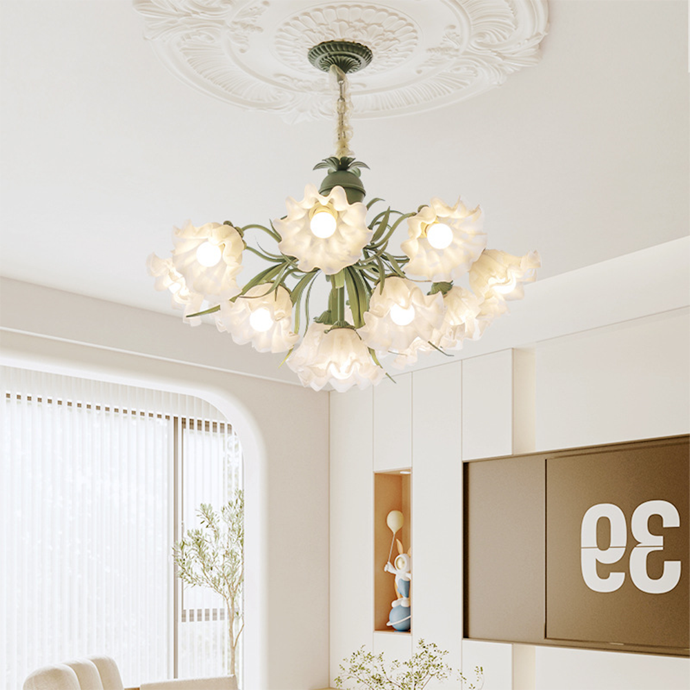 Pastoral Style Lily of the Valley Flower Chandelier -Homdiy