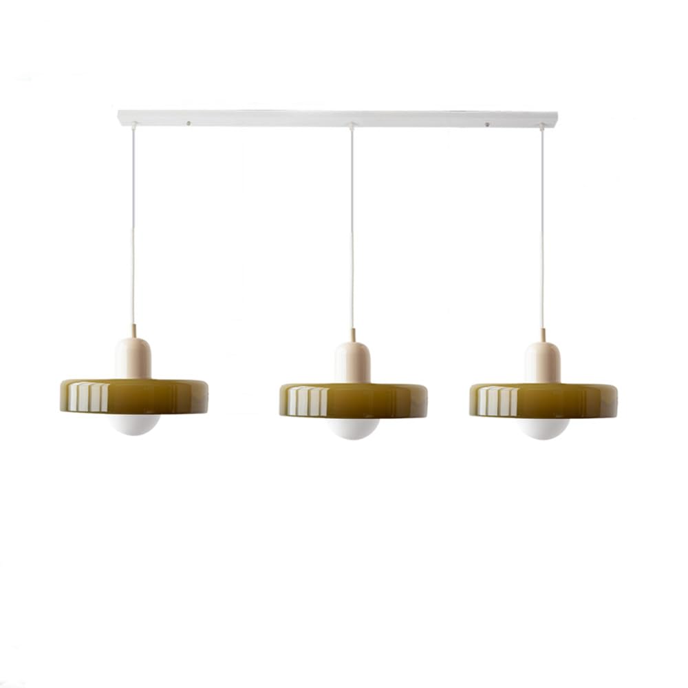 3 Heads Simple Bauhaus Glass Pendant Light -Homdiy