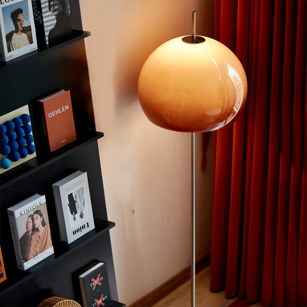 Bauhaus Mushroom Shape Medieval Living Room Retro Glass Floor Lamp -Homdiy