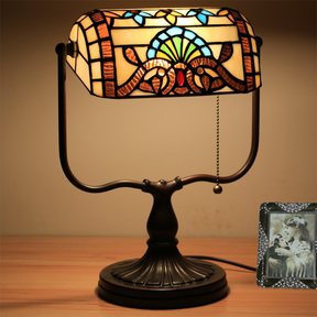 Tiffany Butterfly Flower Stained Glass Table Lamp -Homdiy