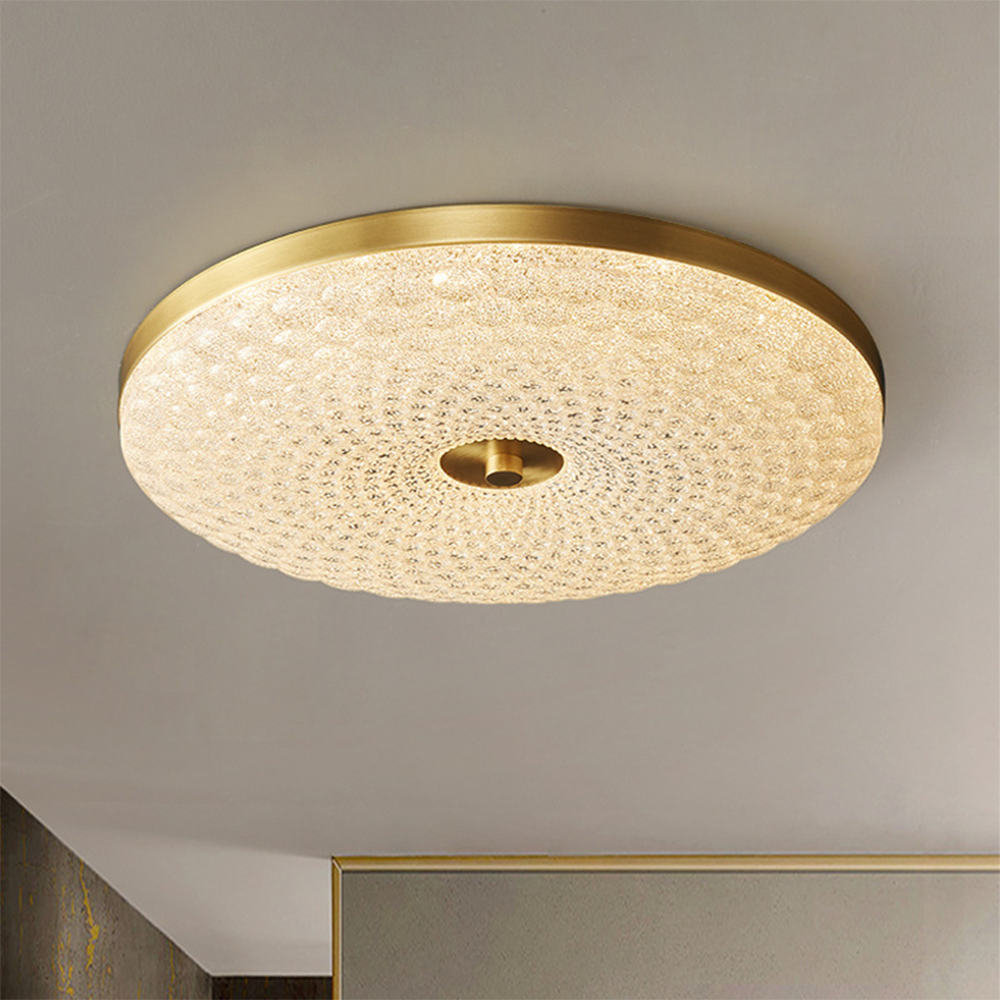 Modern Crystal Ceiling Light LED Creative Copper Ceiling Lamp -Homdiy