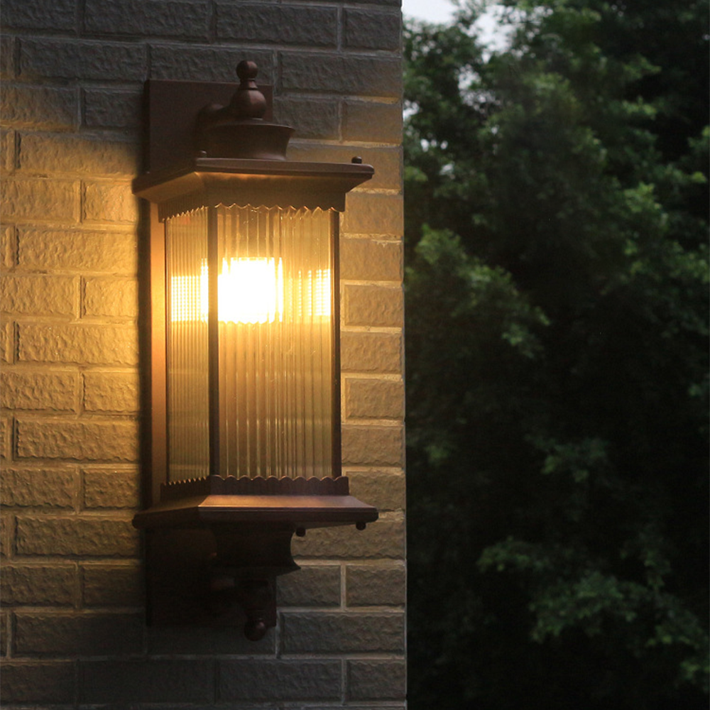 Retro Rectangular Outdoor Wall Light -Homdiy
