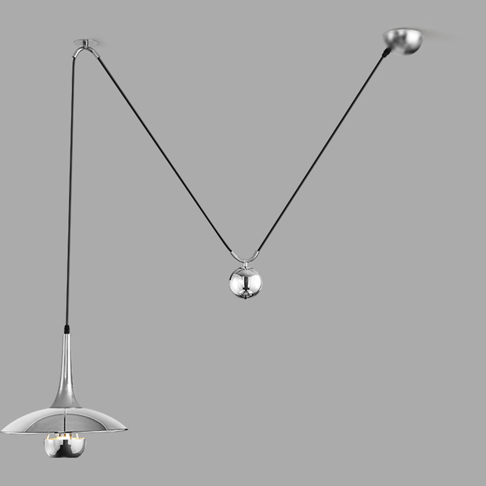 Modern Bauhaus UFO Shape Adjustable Lifting Pendant Light -Homdiy