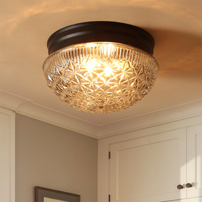 Glass Bowl Bedroom Ceiling Light Fixture -Homdiy