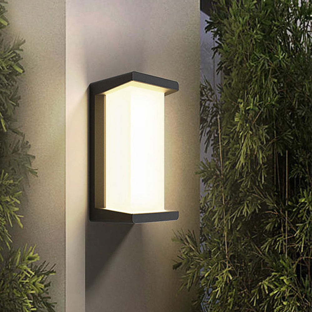 Simple Black & White Outdoor Wall Lamp -Homdiy