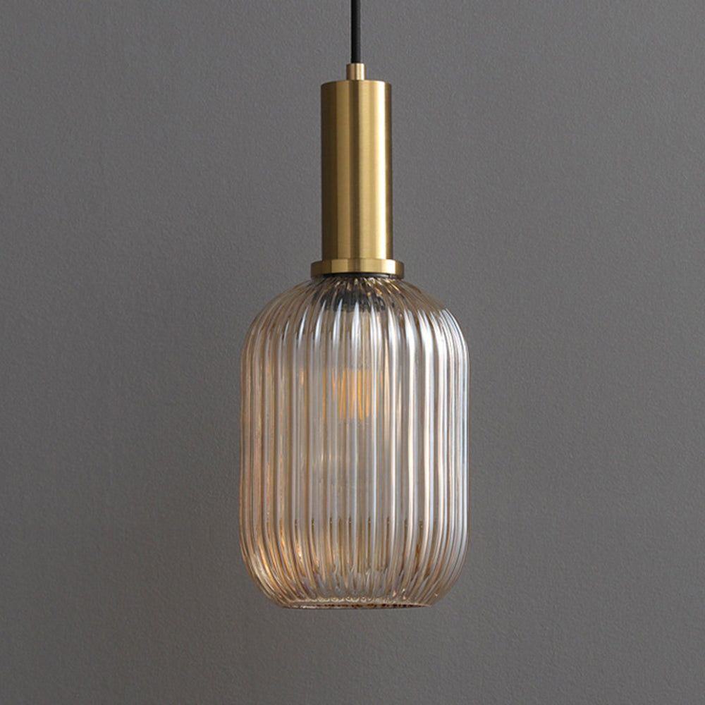 Retro Lantern Shape Stained Glass Pendant Light -Homdiy