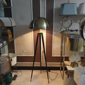Modern Gold Metal Tripod Floor Lamp -Homdiy