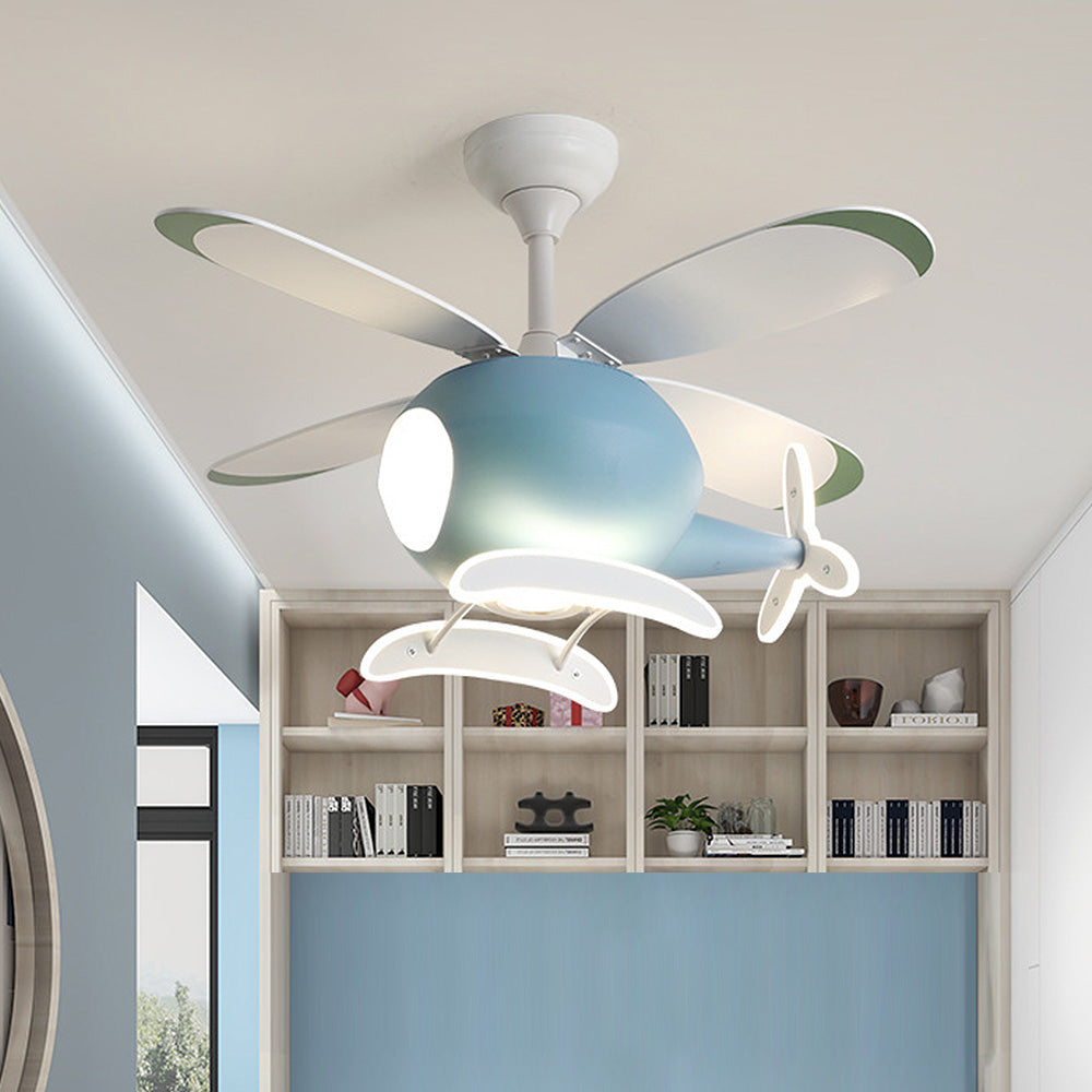 Creative Aircraft Ceiling Fans with LED Lights -Homdiy