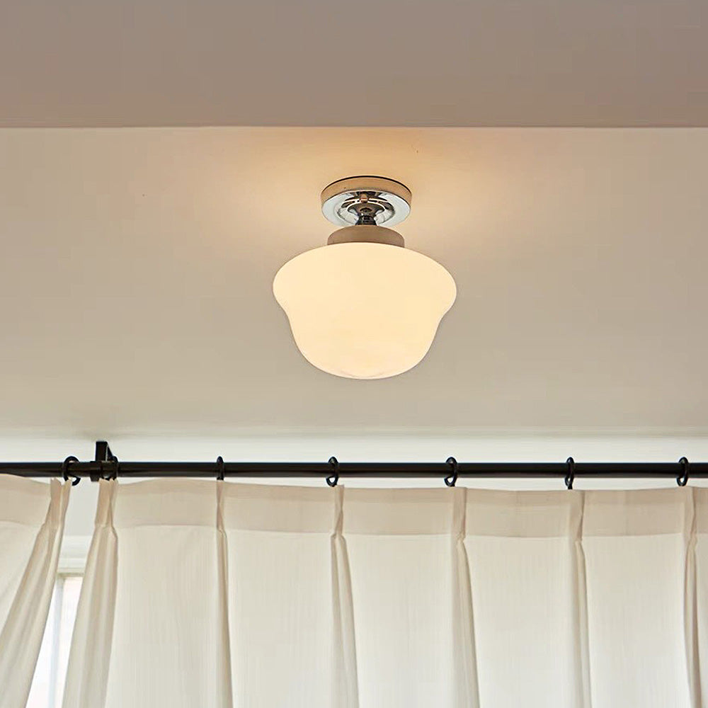 Bauhaus Simple Cream Glass Ceiling Light -Homdiy