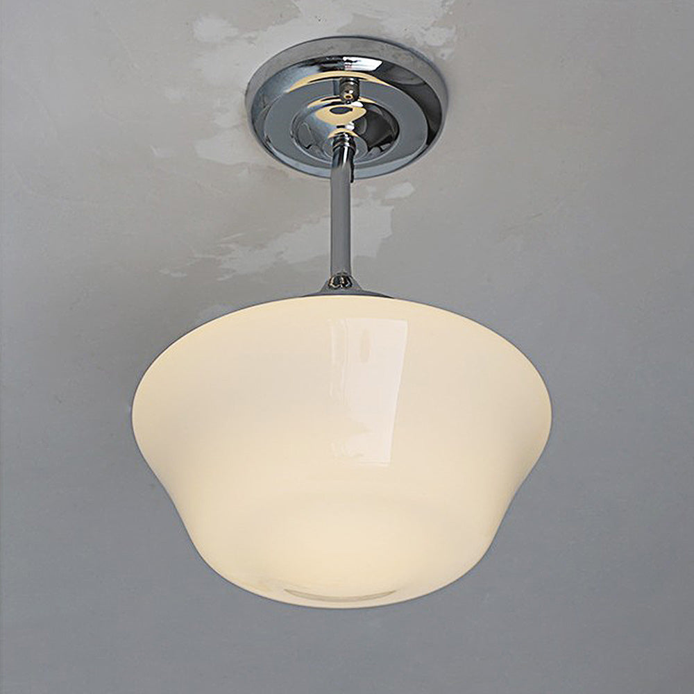 Bauhaus Simple Cream Glass Ceiling Light