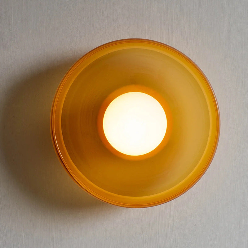 Glass Round LED Ceiling Light -Homdiy