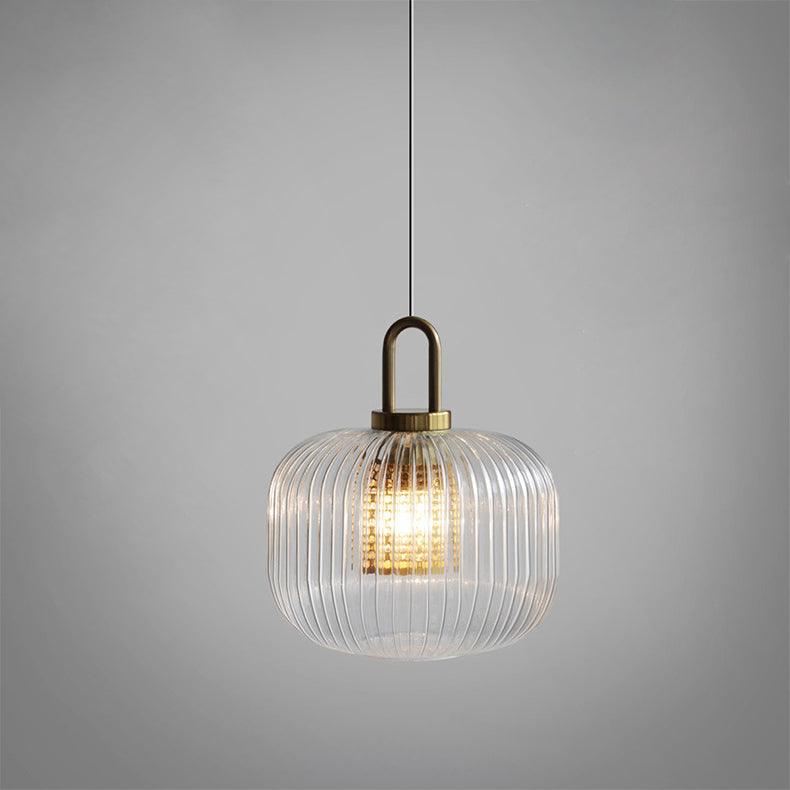 Clear Glass Pendant Light Shade With Brass Fitting -Homdiy