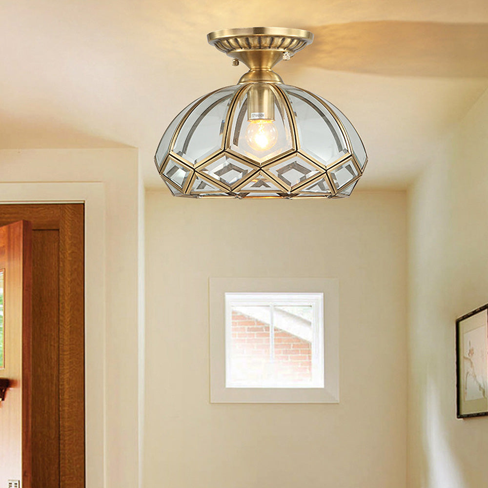 Modern Geometry Clear Ceiling Hallway Light