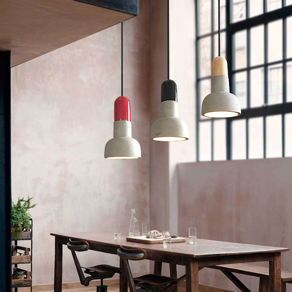 Industrial Cement Simple Stained Pendant Light