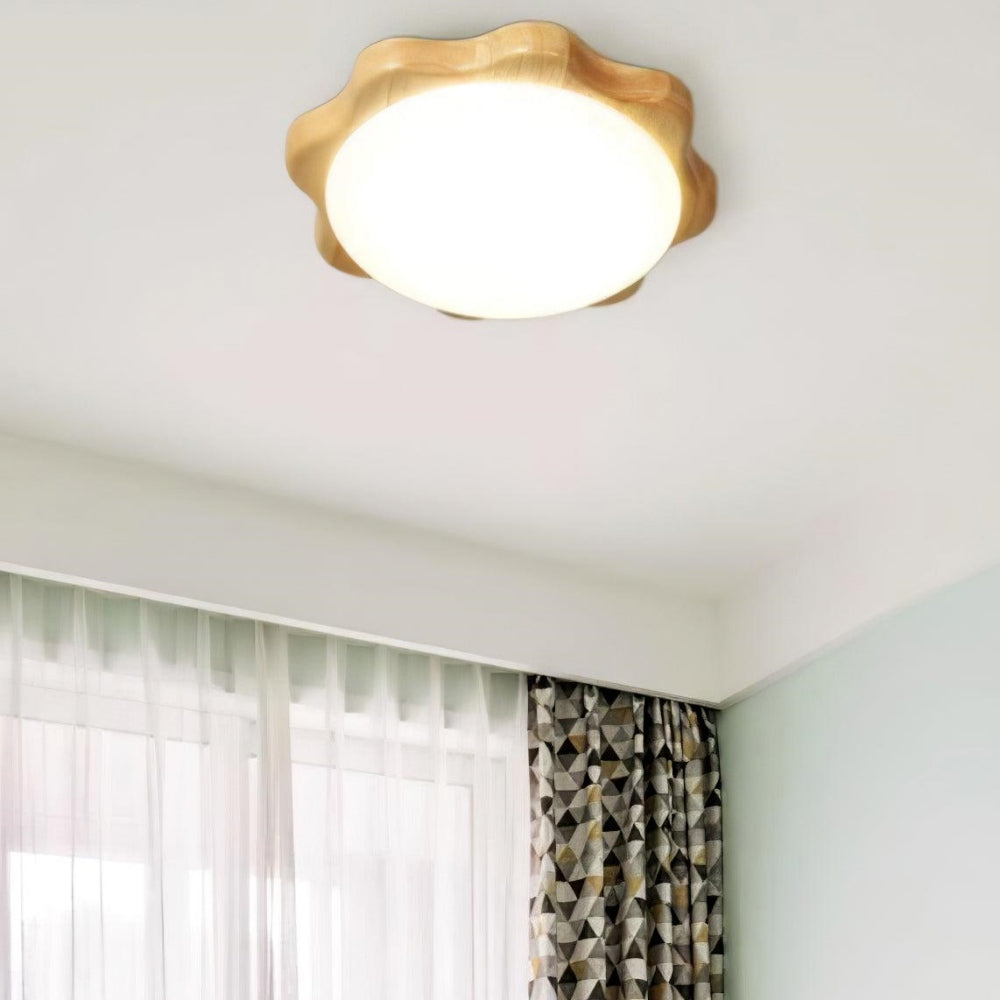 Modern Simple Wooden Art Decor Ceiling Light -Homdiy