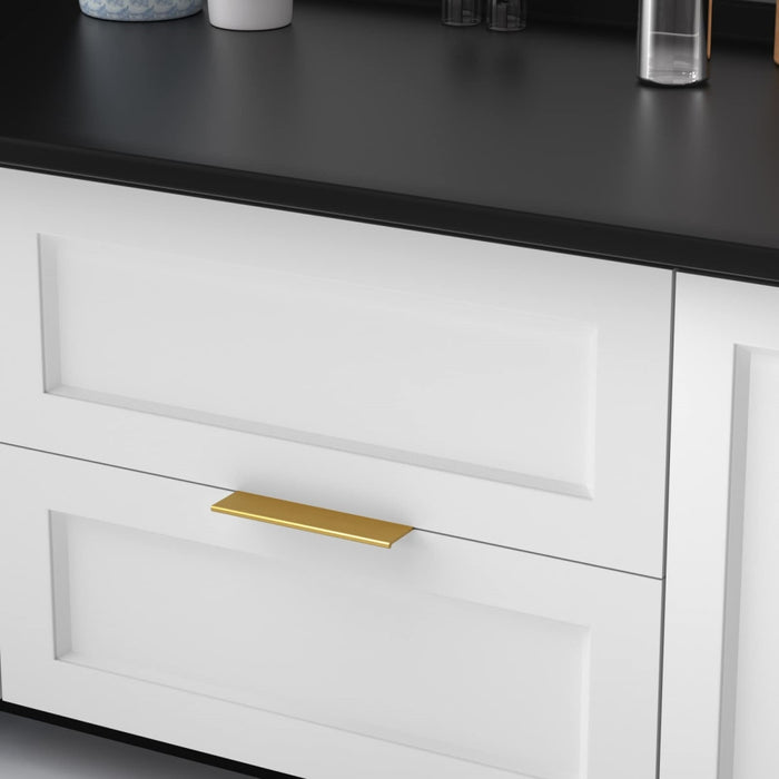 Black Kitchen Cabinet Finger Edge Drawer Pulls -Homdiy
