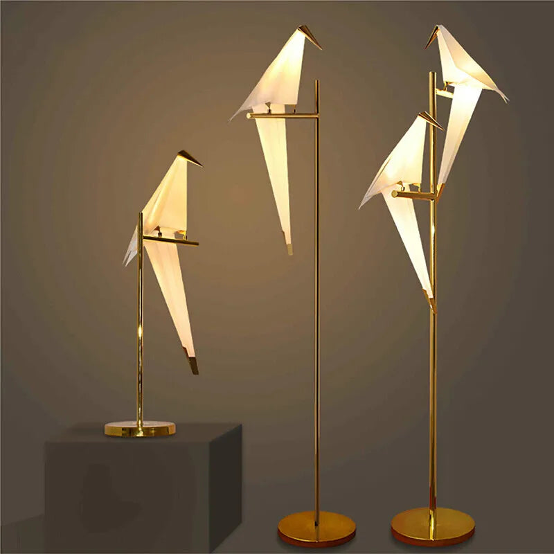 Nordic Paper Cranes LED Bird Table /Floor Lamp for Living Room -Homdiy