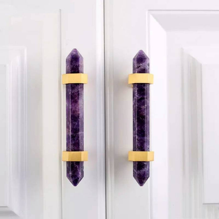 Luxury Natural Crystal Cabinet Handles And Wardrobe T Bar Knobs -Homdiy