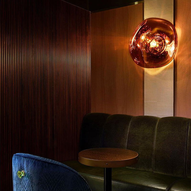Modern Minimalist Stained Glass Melt Wall Lamp For Living Room -Homdiy
