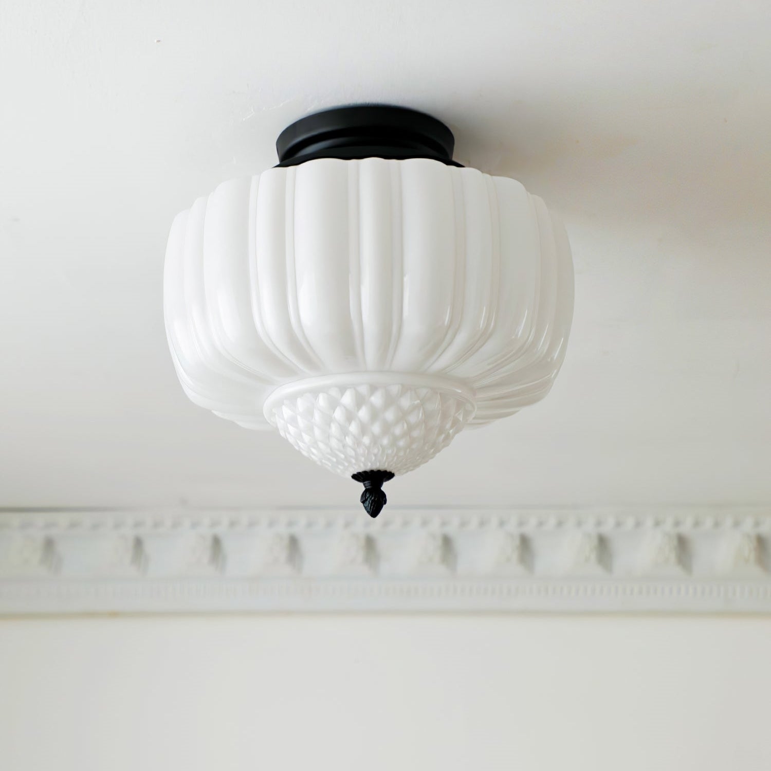 White  Cream Round Ceiling Lighting -Homdiy