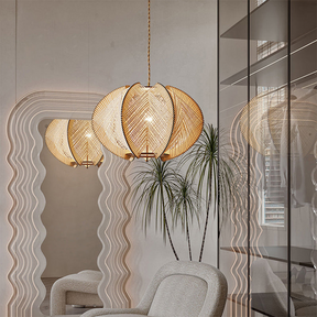 Retro Wooden Pendant Light Irregular Living Room Lamp -Homdiy