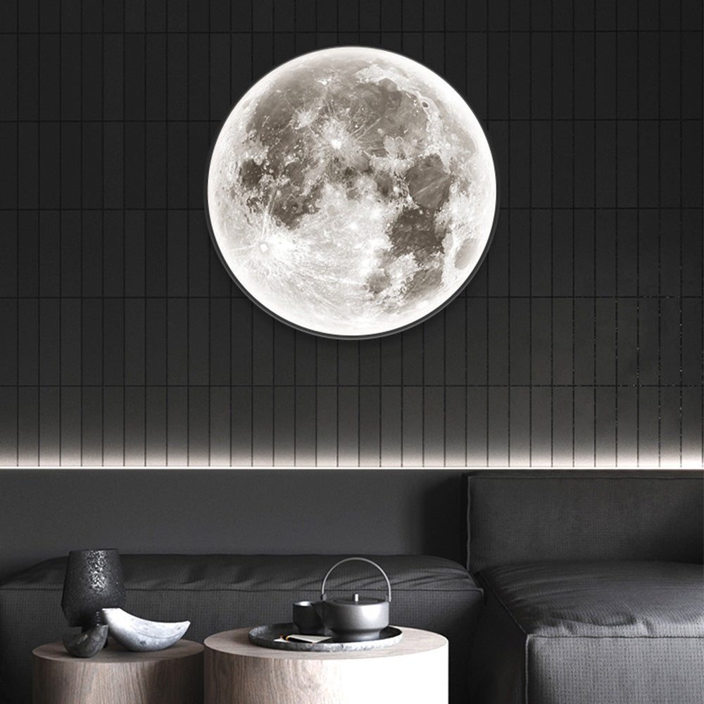 Modern 3D Printing Moon Light Shade Ceiling Light -Homdiy