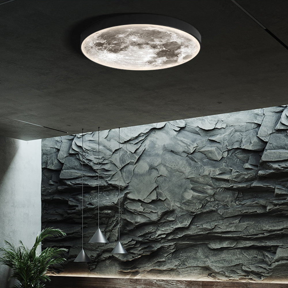Modern 3D Printing Moon Light Shade Ceiling Light -Homdiy