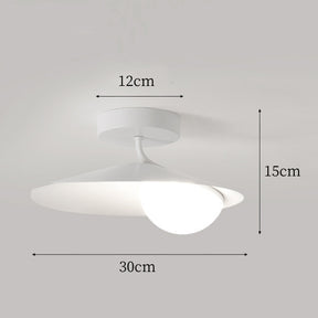 Nordic Geometric Ring Semi Flush Ceiling Lights for Hallway -Homdiy