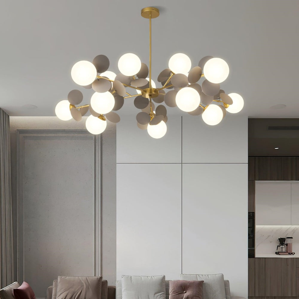 Design Multicolored Flower Branch Chandelier for Living Room -Homdiy