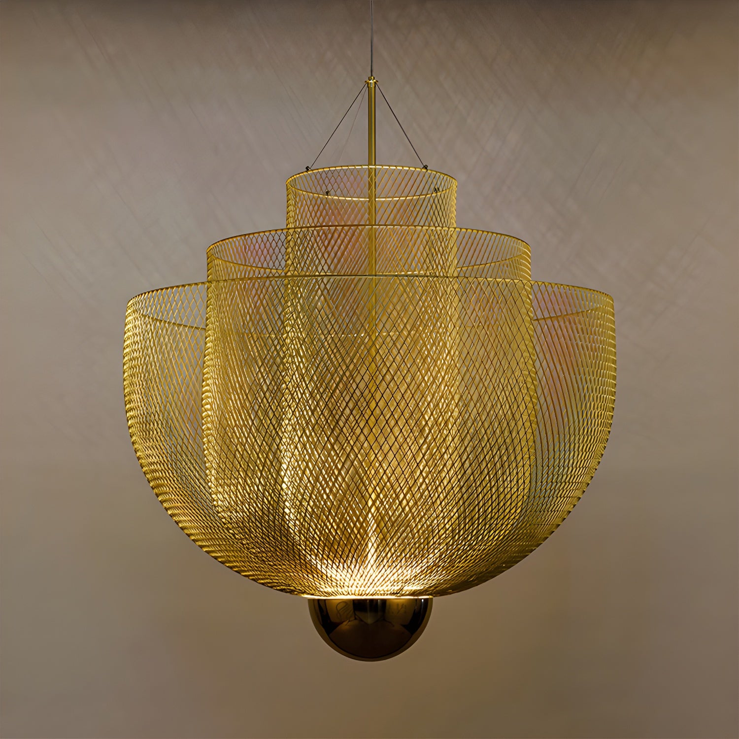 Luxury Metal Grid Pendant Light -Homdiy