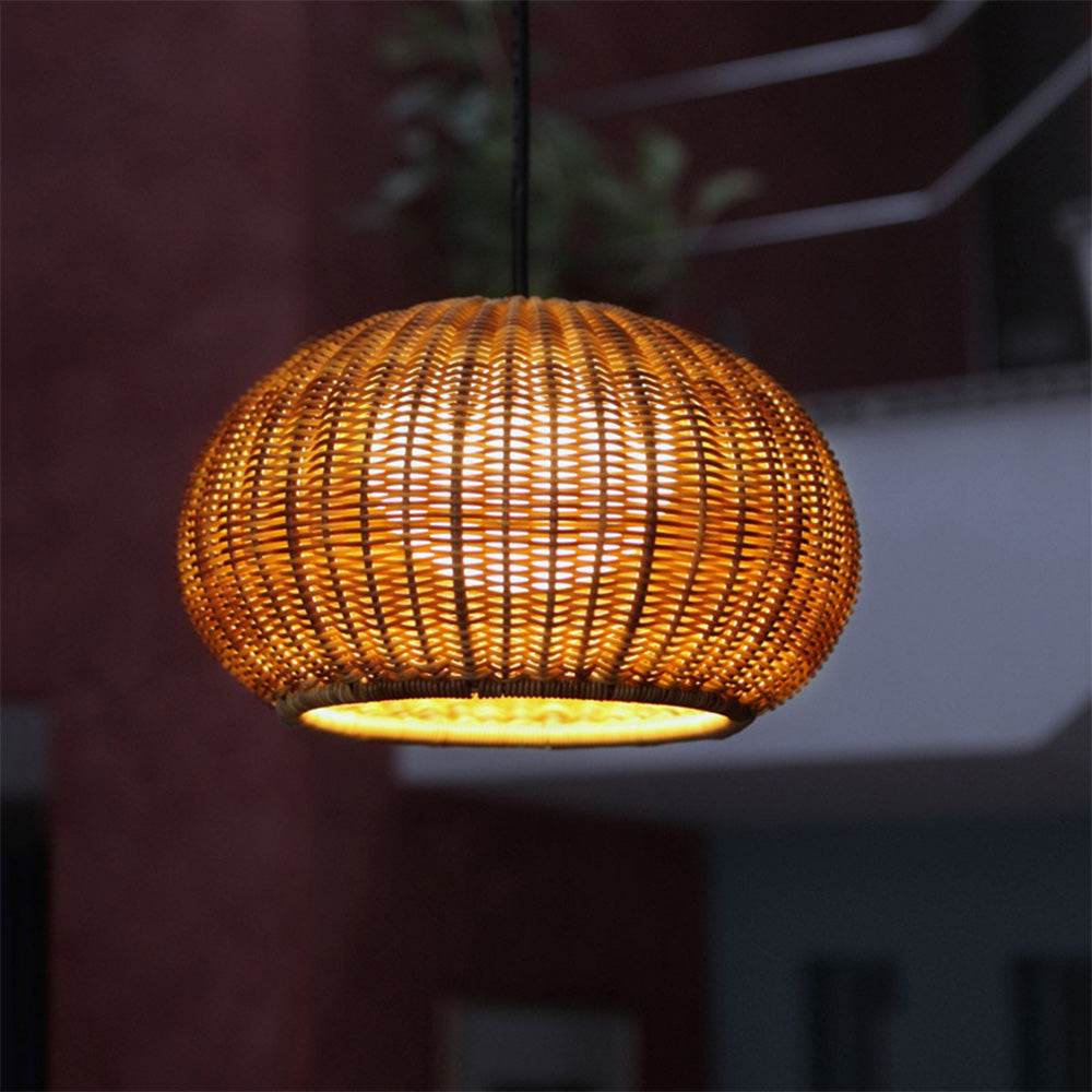 Modern Rattan Lantern Pendant Light -Homdiy