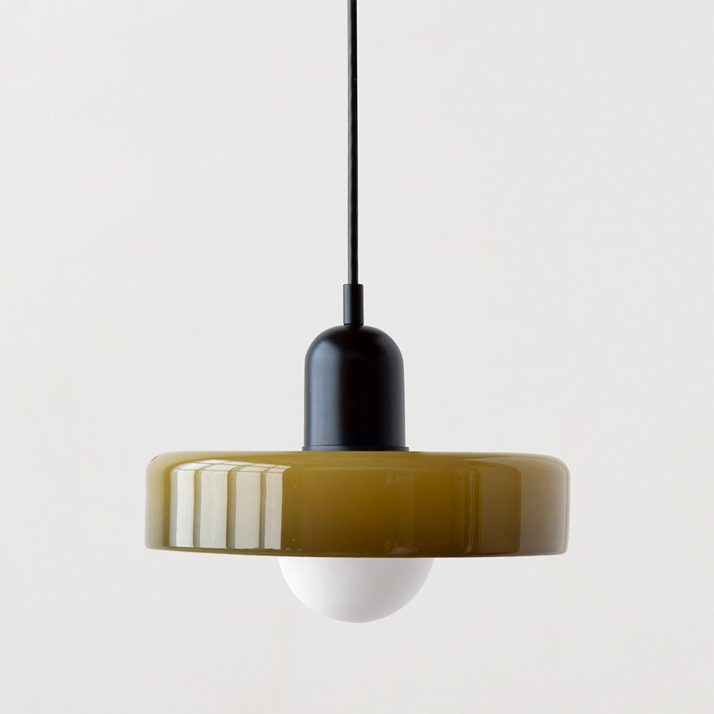 Bauhaus Glass Disc Orb Pendant Light -Homdiy