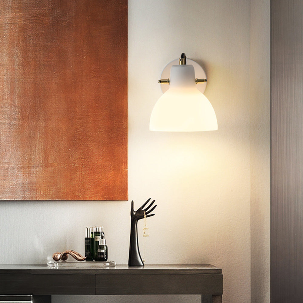 Nordic Simplistic White Glass Wall Lamp -Homdiy