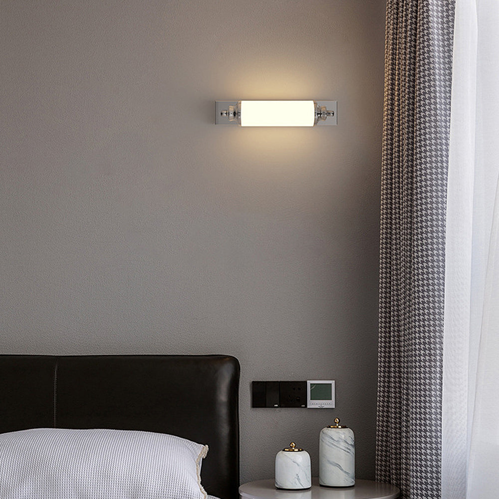 Silver Metal Cylinder LED Wall Light